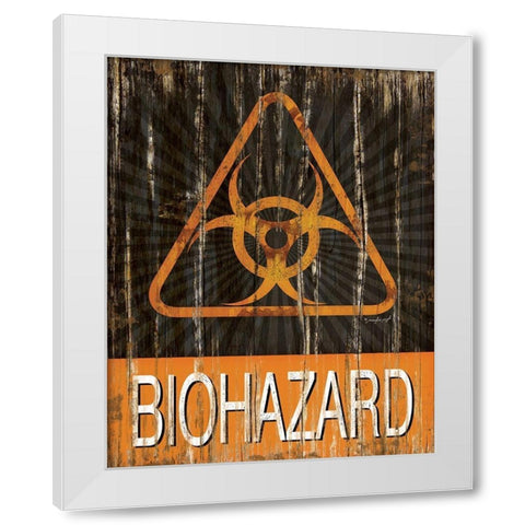 Biohazard White Modern Wood Framed Art Print by Pugh, Jennifer