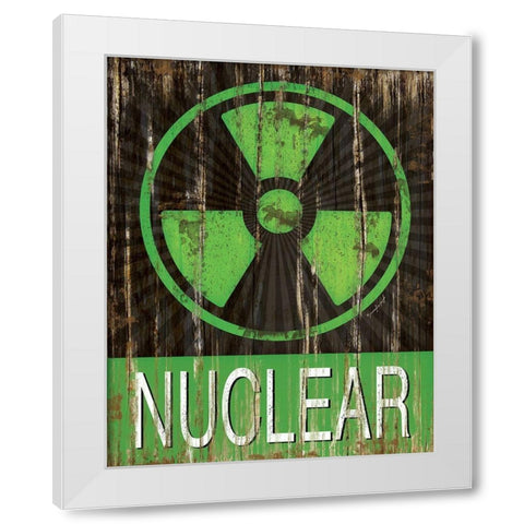 Nuclear White Modern Wood Framed Art Print by Pugh, Jennifer