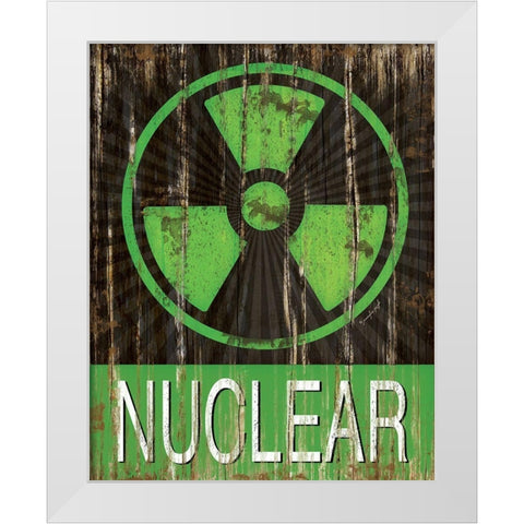 Nuclear White Modern Wood Framed Art Print by Pugh, Jennifer