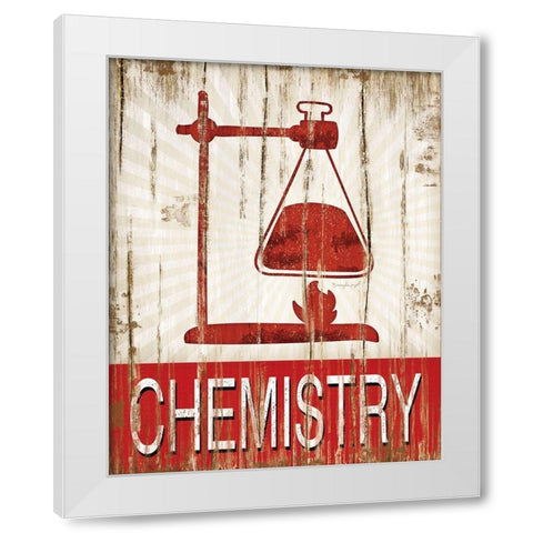 Chemistry White Modern Wood Framed Art Print by Pugh, Jennifer