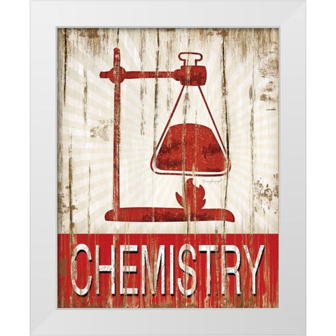 Chemistry White Modern Wood Framed Art Print by Pugh, Jennifer