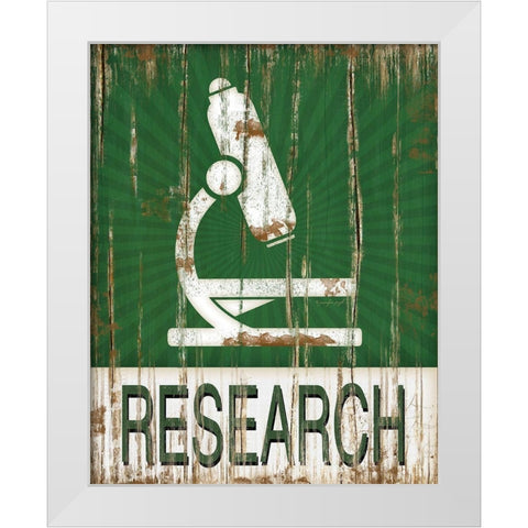 Research White Modern Wood Framed Art Print by Pugh, Jennifer