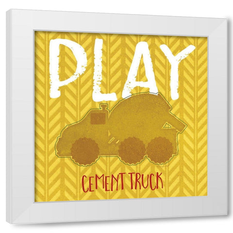 Cement Truck Cement White Modern Wood Framed Art Print by Pugh, Jennifer