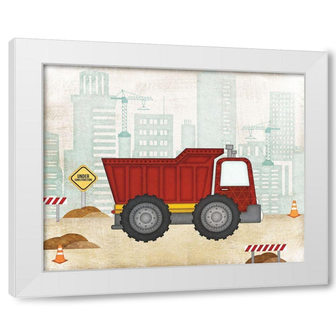 Truck White Modern Wood Framed Art Print by Pugh, Jennifer