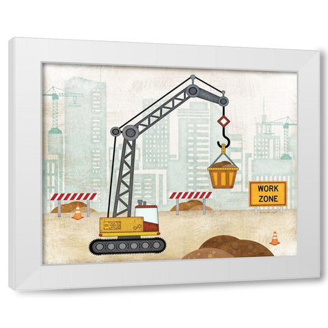 Crane White Modern Wood Framed Art Print by Pugh, Jennifer