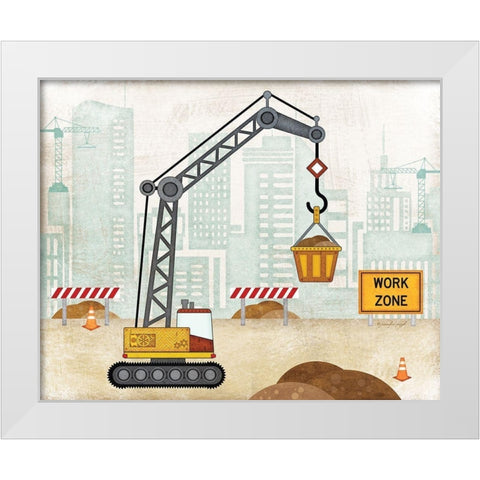 Crane White Modern Wood Framed Art Print by Pugh, Jennifer