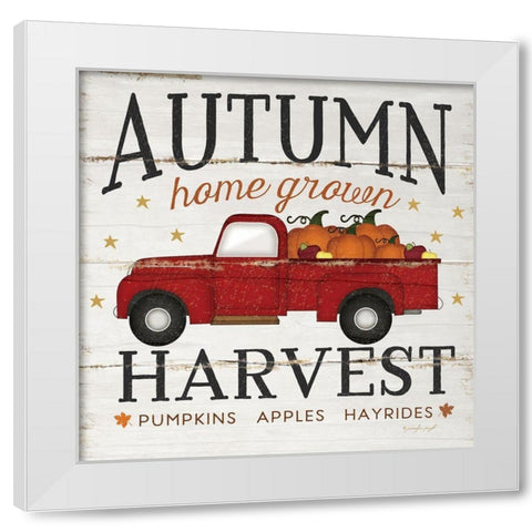 Autumn Harvest White Modern Wood Framed Art Print by Pugh, Jennifer