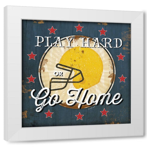 Football II White Modern Wood Framed Art Print by Pugh, Jennifer