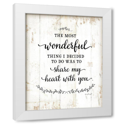 The Most Wonderful Things White Modern Wood Framed Art Print by Pugh, Jennifer