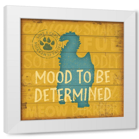 Mood TBD White Modern Wood Framed Art Print by Pugh, Jennifer