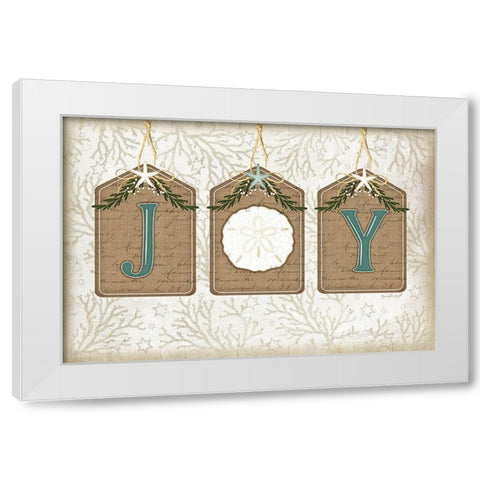 Coastal Christmas Joy II White Modern Wood Framed Art Print by Pugh, Jennifer