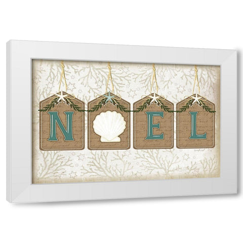 Coastal Christmas Noel II White Modern Wood Framed Art Print by Pugh, Jennifer