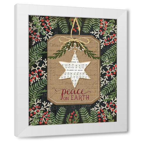 Peace on Earth White Modern Wood Framed Art Print by Pugh, Jennifer