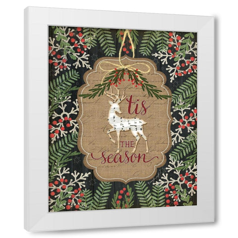 Tis the Season White Modern Wood Framed Art Print by Pugh, Jennifer