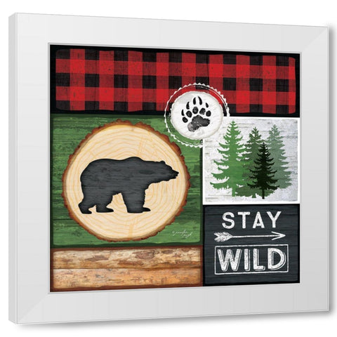 Stay Wild White Modern Wood Framed Art Print by Pugh, Jennifer