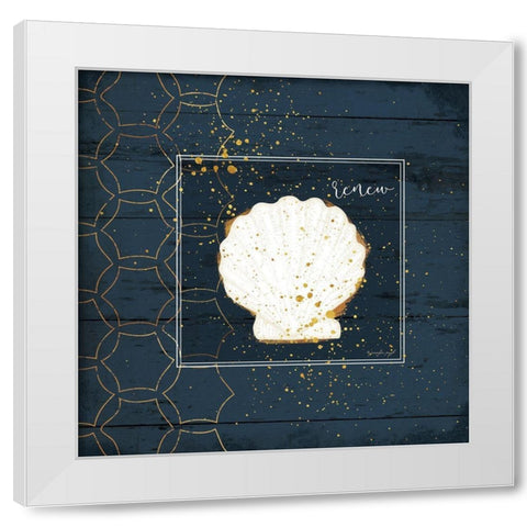 Renew Shell White Modern Wood Framed Art Print by Pugh, Jennifer