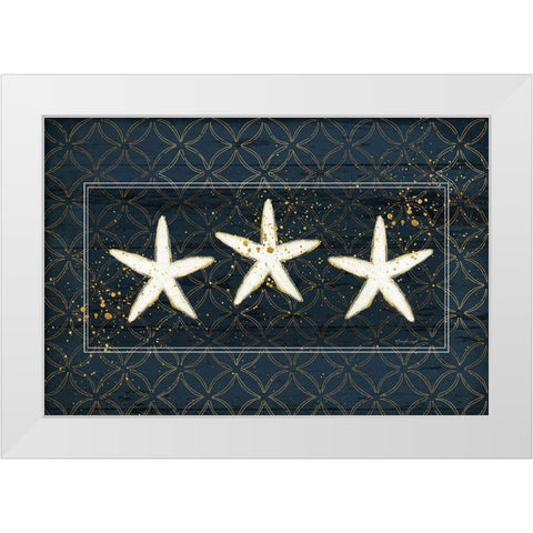 Starfish White Modern Wood Framed Art Print by Pugh, Jennifer