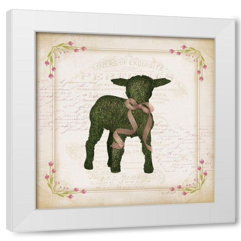 Lamb White Modern Wood Framed Art Print by Pugh, Jennifer