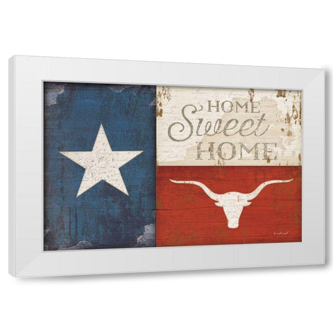 Home Sweet Home White Modern Wood Framed Art Print by Pugh, Jennifer