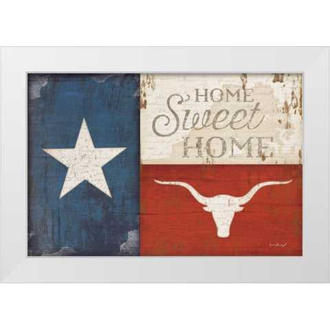 Home Sweet Home White Modern Wood Framed Art Print by Pugh, Jennifer