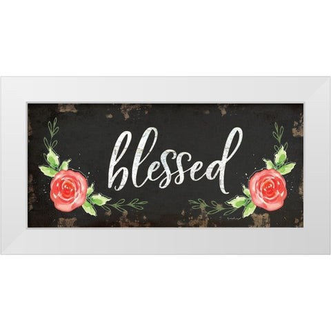 Blessed White Modern Wood Framed Art Print by Pugh, Jennifer