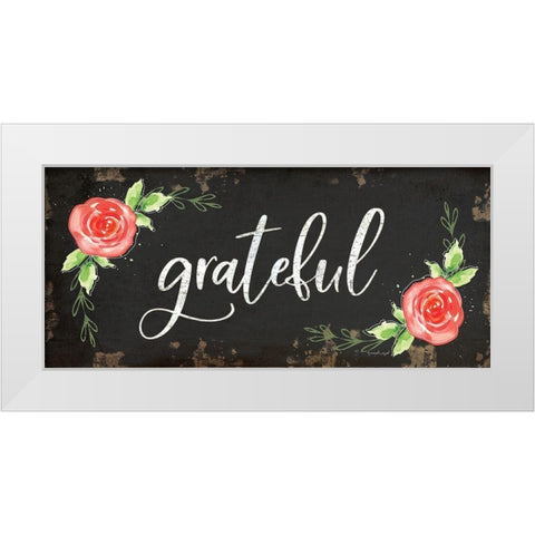 Grateful White Modern Wood Framed Art Print by Pugh, Jennifer