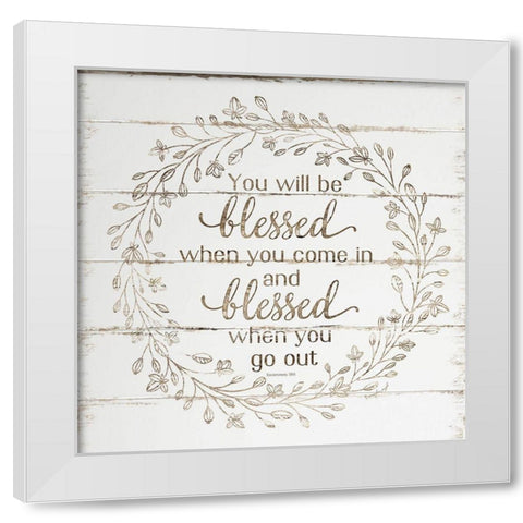 You Will Be Blessed White Modern Wood Framed Art Print by Pugh, Jennifer