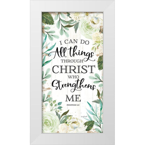 I Can Do All Things Through Christ II White Modern Wood Framed Art Print by Pugh, Jennifer