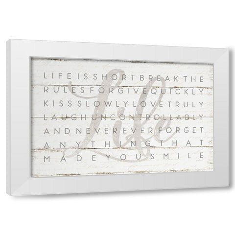 Life Is White Modern Wood Framed Art Print by Pugh, Jennifer