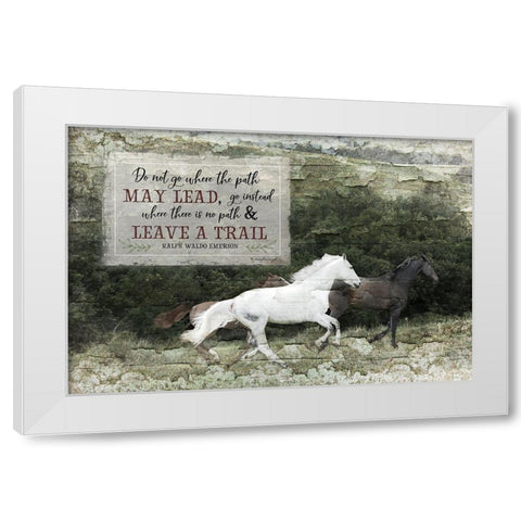 Leave a Trail White Modern Wood Framed Art Print by Pugh, Jennifer