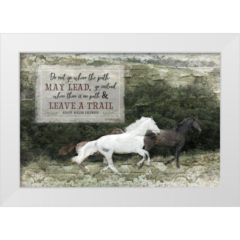 Leave a Trail White Modern Wood Framed Art Print by Pugh, Jennifer