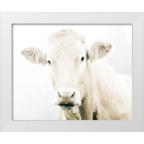 Cow II White Modern Wood Framed Art Print by Pugh, Jennifer