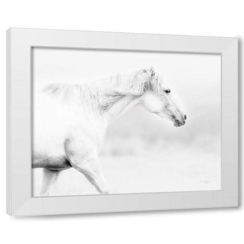 Horse White Modern Wood Framed Art Print by Pugh, Jennifer