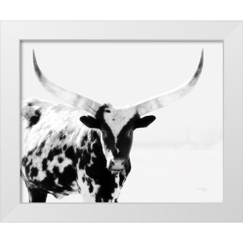 Longhorn II White Modern Wood Framed Art Print by Pugh, Jennifer