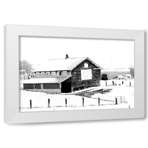 Barn White Modern Wood Framed Art Print by Pugh, Jennifer