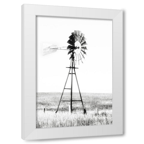 Windmill White Modern Wood Framed Art Print by Pugh, Jennifer