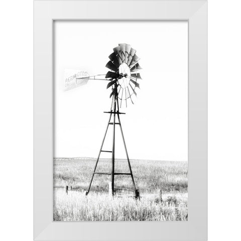 Windmill White Modern Wood Framed Art Print by Pugh, Jennifer