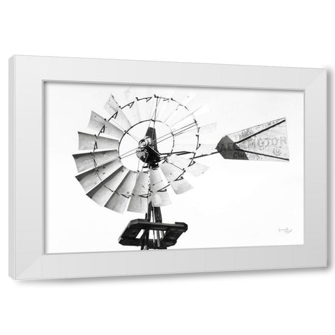 Windmill III White Modern Wood Framed Art Print by Pugh, Jennifer