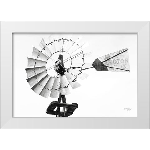 Windmill III White Modern Wood Framed Art Print by Pugh, Jennifer