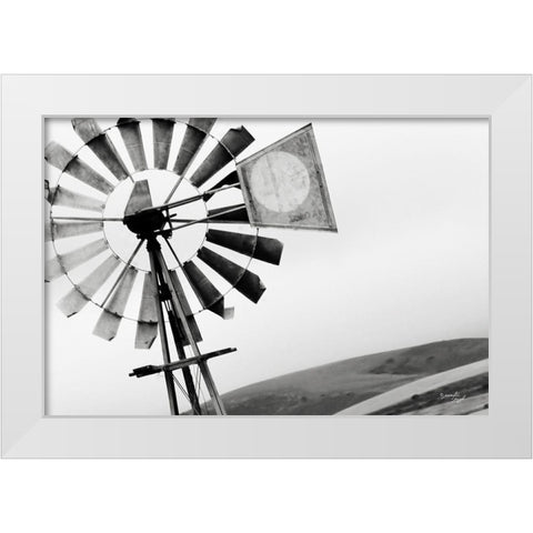 Windmill IV White Modern Wood Framed Art Print by Pugh, Jennifer