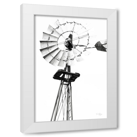 Windmill V White Modern Wood Framed Art Print by Pugh, Jennifer