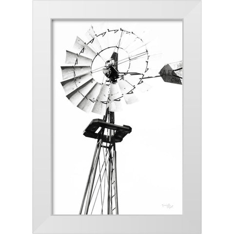 Windmill V White Modern Wood Framed Art Print by Pugh, Jennifer