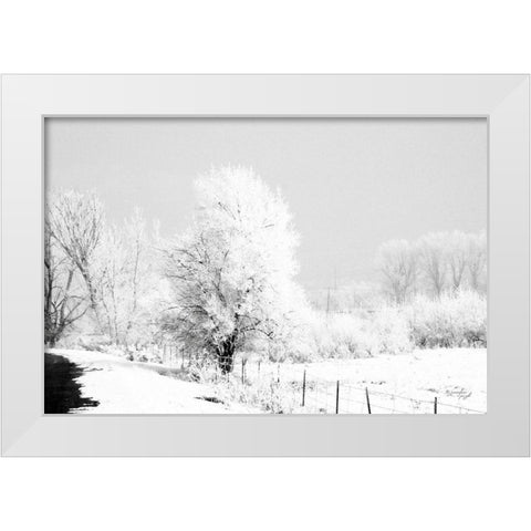 Winter Scene White Modern Wood Framed Art Print by Pugh, Jennifer