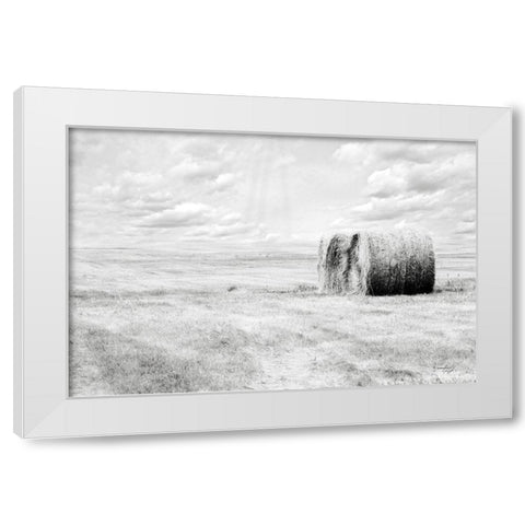 Hay Bales White Modern Wood Framed Art Print by Pugh, Jennifer