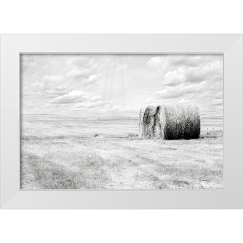 Hay Bales White Modern Wood Framed Art Print by Pugh, Jennifer