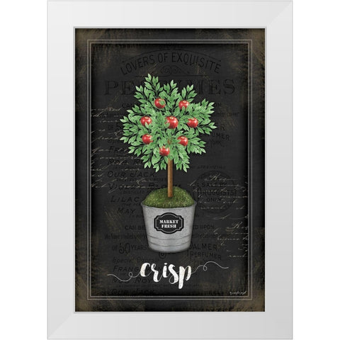 Apple Topiary White Modern Wood Framed Art Print by Pugh, Jennifer