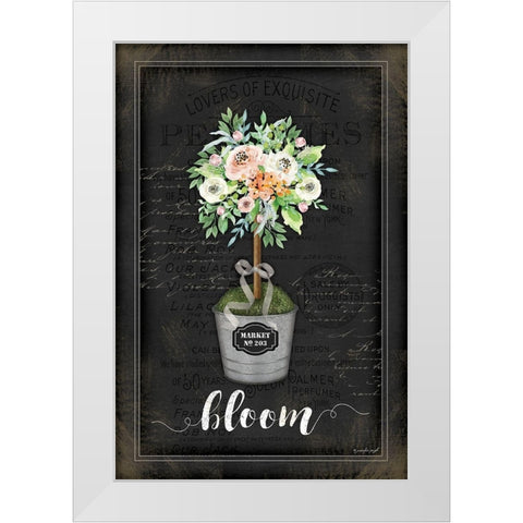 Floral Topiary III White Modern Wood Framed Art Print by Pugh, Jennifer