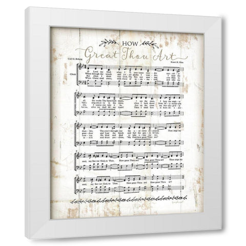 How Great Thou Art White Modern Wood Framed Art Print by Pugh, Jennifer