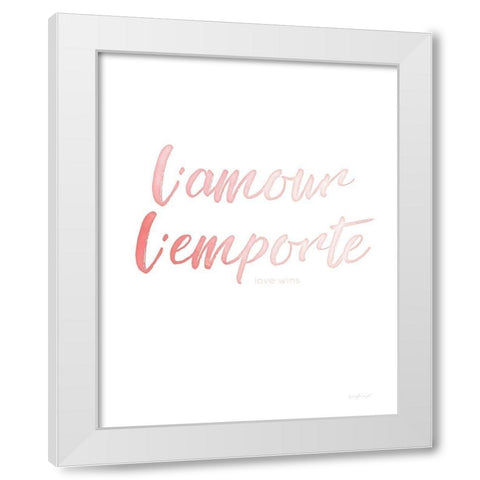 Lamour Lemporte White Modern Wood Framed Art Print by Pugh, Jennifer