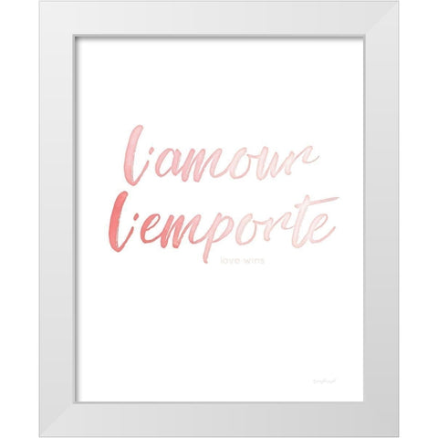 Lamour Lemporte White Modern Wood Framed Art Print by Pugh, Jennifer